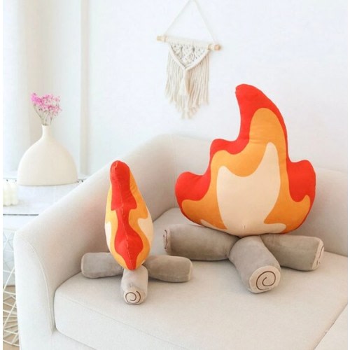 Campfire Shaped Accent Throw Pillow Bonfire Gift Home - Etsy