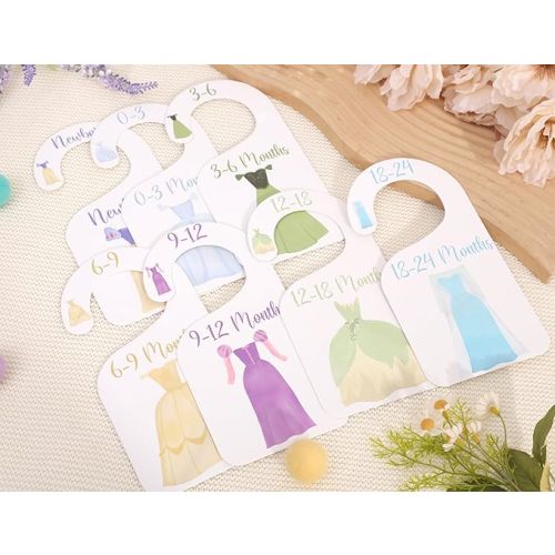 Princess Nursery Closet Dividers - Princess Baby Shower,Baby Girl Closet Organizer,Newborn to 24 Months for Home Nursery