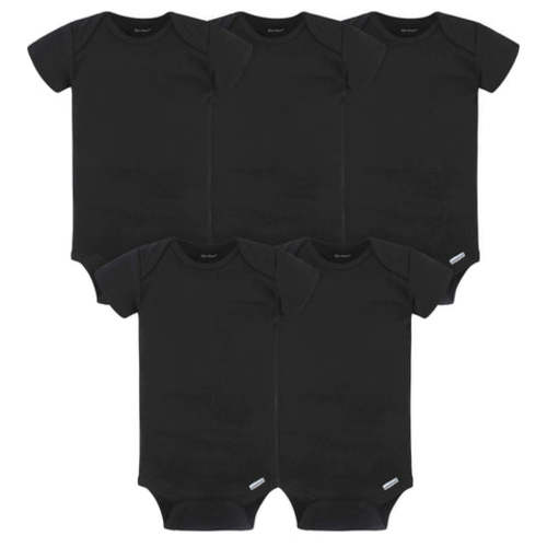 Onesies® Baby 5-Pack Black Ribbed Bodysuits