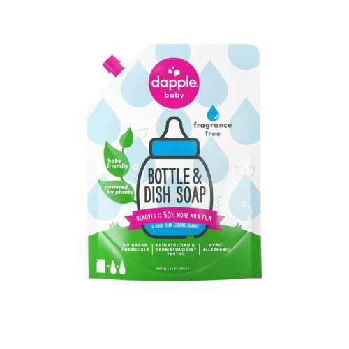 Dapple Bottle And Dish Liquid Soap Refill - Fragrance Free - 34 Fl Oz