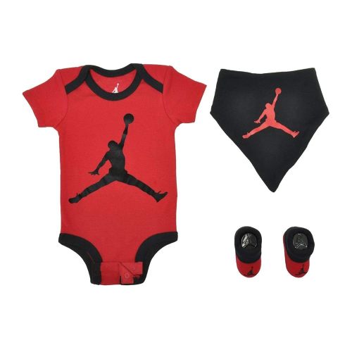Nike Air Jordan Baby Boys 3-Piece Set - 0/6 Months - Red/Black