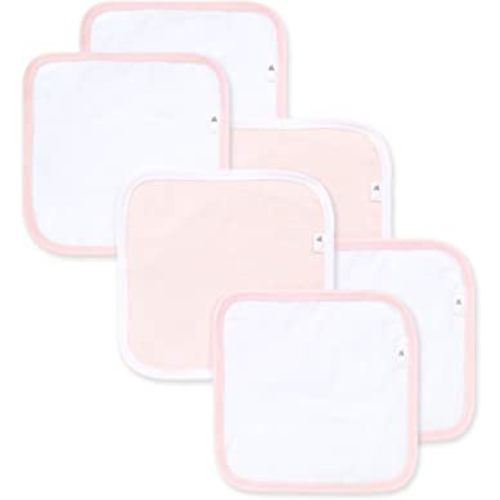 Burt's Bees Baby Infant Washcloths, 100% Organic Cotton, Soft and Super Absorbent Knit Terry Wash Cloth - 6 Pack Set