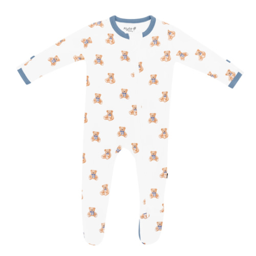 Zippered Footie in Teddy Bear