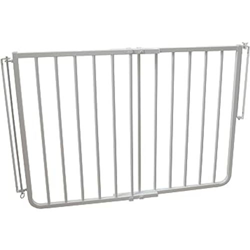 Cardinal Gates SS30 Stairway Special Baby Gate for Top of Stairs - Adjustable Indoor Dog Gate - Aluminum Metal Safety Gate for Kids & Pets - 27 to 42.5 Inches Wide - White - USA Based Company