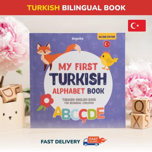 Turkish Alphabet Book Turkish Kids Book First Teach Turkish Words Learn Turkish Children book Kid Learn Turkish gift education language kid