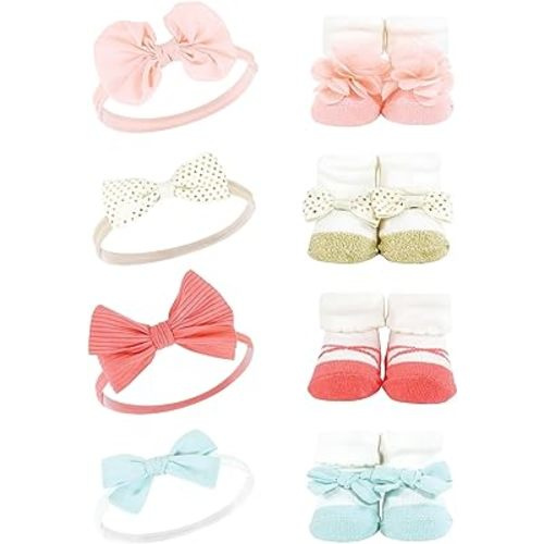 Hudson Baby Girl's Headband and Socks Giftset