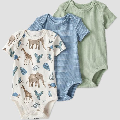Baby Little Planet by Carter's 3-Pack Organic Cotton Bodysuit Set