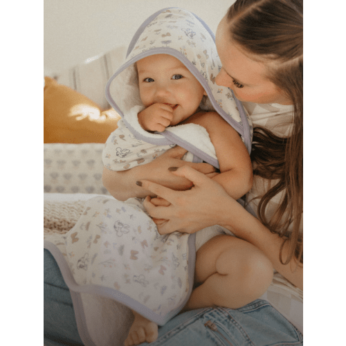 Premium Baby Knit Hooded Towel - Coastal – Copper Pearl