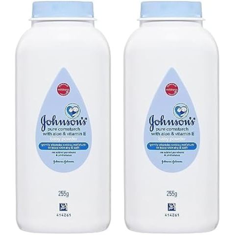 Johnson's Baby Powder for Delicate Skin, Hypoallergenic and Free of Parabens, Phthalates, and Dyes for Baby Skin Care, 1.5 oz (Pack of 2)