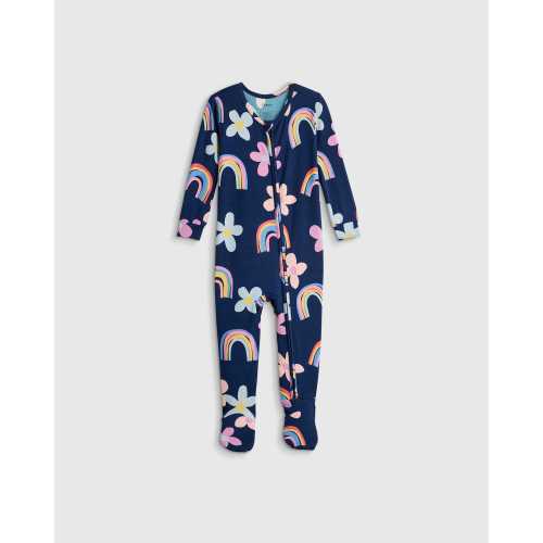 Bamboo Footie Pajama in Rainbow Garden