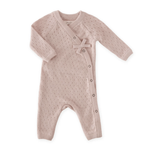 Pointelle Knit Kimono Romper