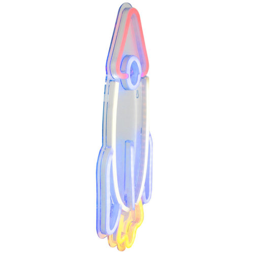 Northlight Seasonal 16.25" LED Neon Style Rocketship Wall Sign | Wayfair