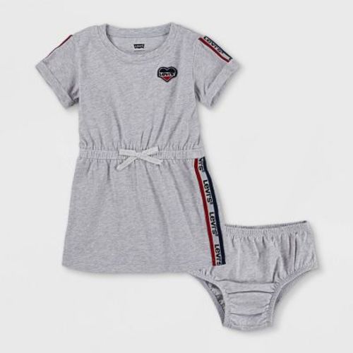 Levi's® Baby Girls' Elastic Waist Dress - Light Gray Heather 9m
