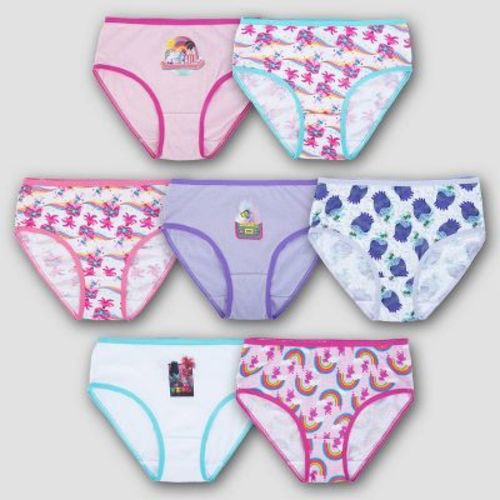 Girls' Trolls Poppy 7pk Boxer Briefs - 6