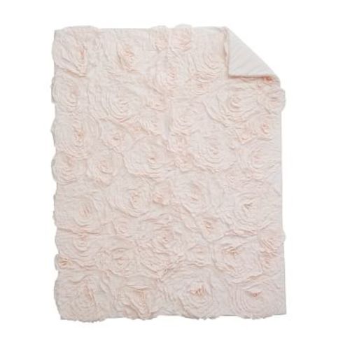 Monique Lhuillier Rosette Quilt, Full/queen, Blush