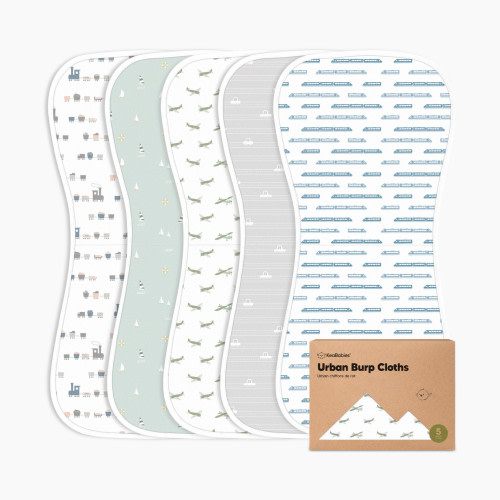 KeaBabies Urban Burp Cloths (5 Pack) - Vessels