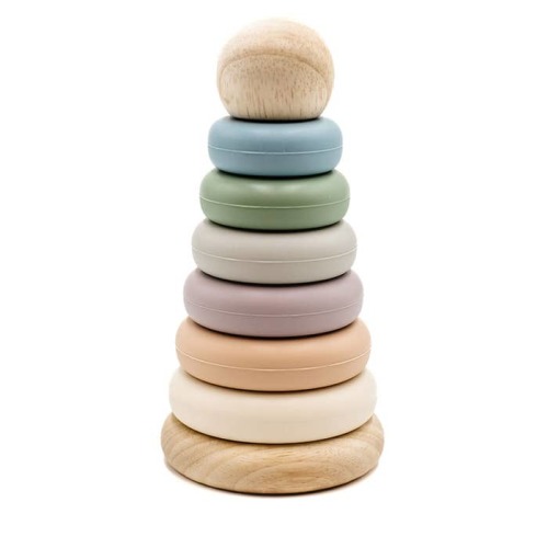 Wood & Silicone Stacker