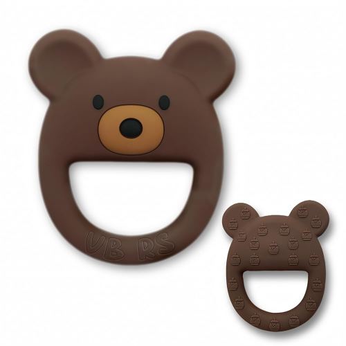 Brown Bear Baby Teether, Safe Chew Toy for Infants, Soothing Relief for Teething Pain, Cute Animal Shape, Easy Grip for Tiny Hands