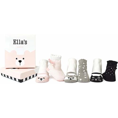 Trumpette Baby Girls Sock Set-6 Pairs - 0-12 Months - Ella's - Assorted Pastels