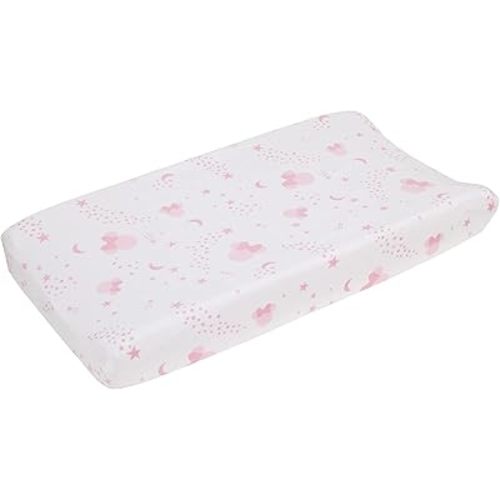 Disney Minnie Mouse Twinkle Twinkle Minnie Pink and White Super Soft Velboa Changing Pad Cover