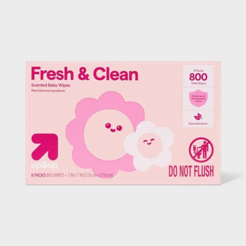 Fresh & Clean Scented Baby Wipes - 3pk/216ct - Up&up™