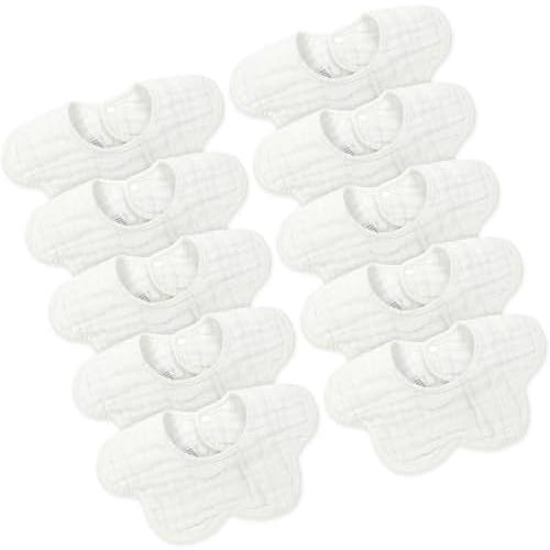 Baby Bibs Muslin Bibs for Baby Girl Boy for Drooling and Teething 10 Pack
