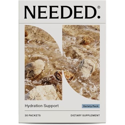 Needed. Hydration Support with Electrolytes & Trace Minerals – Electrolytes for Pregnancy & During Lactation - 30 Hydration Packets Lightly Sweetened with Real Fruit, Variety