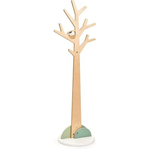 Tender Leaf Toys - Forest Coat Stand For Kids Room - High-Grade Wooden Tree Coat Rack Stand For Kids Clothing - Super Easy Assembly