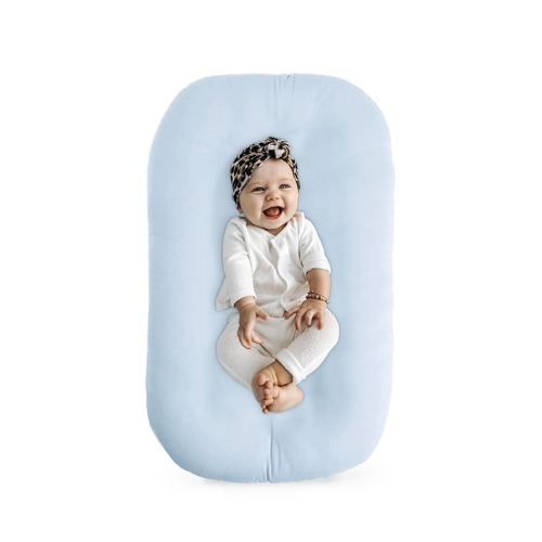 Baby Lounger - Baby Lounger for Newborn, Breathable & Soft Baby Nest Cover Co Sleeping for Baby 0-12 Months, Baby Essentials Gifts, Portable Infant Lounger, Baby Snuggle Lounger Me(Blue)
