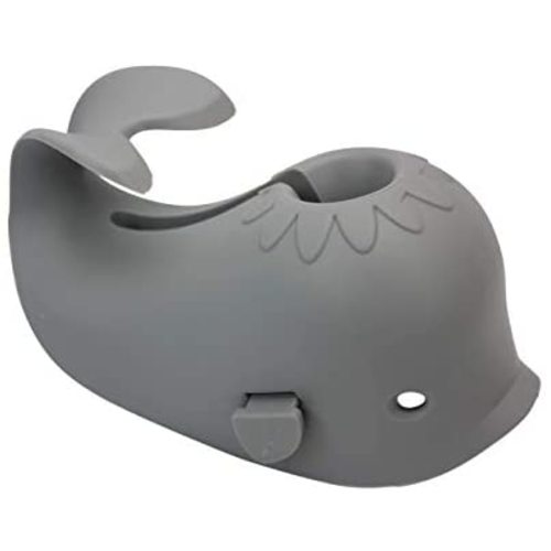 Bath Spout Cover for Bathtub - Faucet Baby Covers Protects Baby During Bathing Time While Being Fun. Cute Soft Whale Making for Enjoyable Safe Baths Your Child Will Love. (1 Pack, Grey)