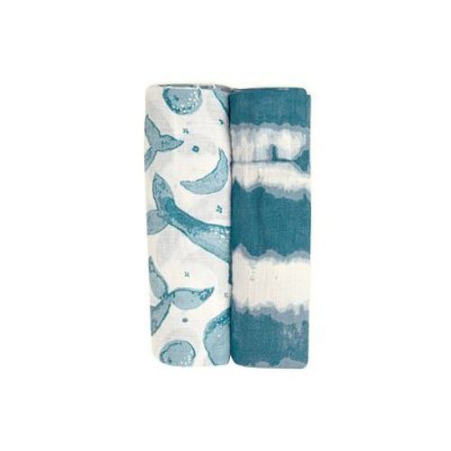 Crane Baby Muslin Swaddle Blanket - Caspian - 2pk