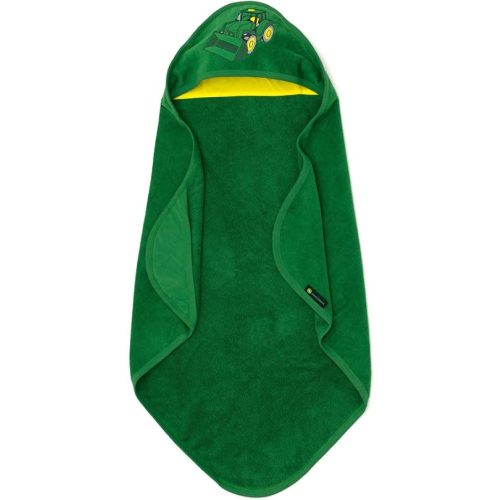 John Deere Tractor Newborn Baby Boys Hooded Towel Green One Size