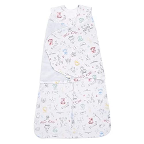 HALO 100% Cotton Sleepsack Swaddle, 3-Way Adjustable Wearable Blanket, TOG 1.5, Harry Potter Enchanted, Newborn, 0-3 Months