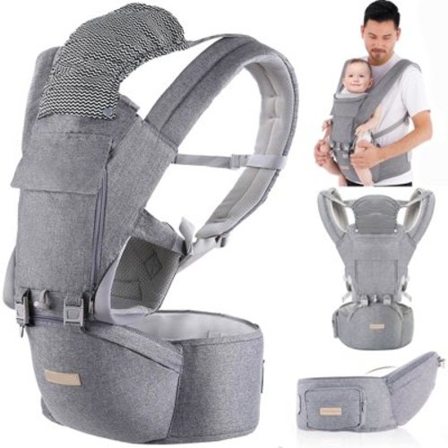 Baby Carrier Newborn to Toddler: Ergonomic M Position Toddler Carrier | 9-in-1 Ways to Carry Baby Carrier Backpack with Head Hood for 3-36 Months Baby | Hip Seat Carrier for All Seasons in/Outdoor