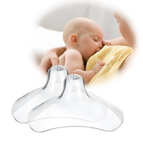 Nipple Shields Breastfeeding 20MM, Nipple Shell Guards for Nursing Newborn Baby, BPA Free Reusable Soft Silicone for Breastfeeding with Latch Difficulties or Flat or Inverted Nipples (2 Count)