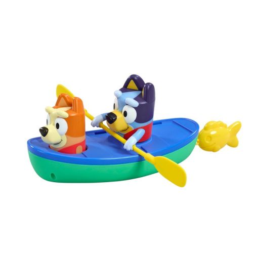 Bluey Tomy Toomies Pull And Go Canoe Bath Toy