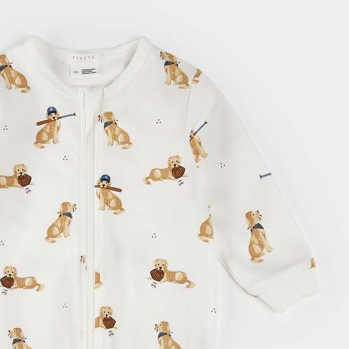 Golden Retriever Print Sleeper | 3 MONTHS