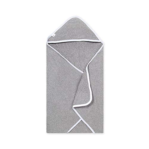 Burt's Bees Baby - Hooded Towel, Absorbent Knit Terry, Super Soft Single Ply, 100% Organic Cotton (Heather Grey, 1-Pack)