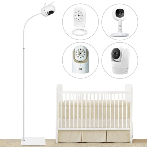 67" Adjustable Height Baby Monitor Floor Stand Holder Compatible with Hellobaby,ANMEATE,Infant Optics DXR-8 Pro,Also Compatible with The Nanit Pro Smart Baby Monitor & Flex Stand Without Tool