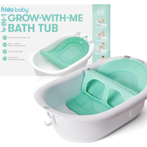 Amazon.com: Frida Baby 4-in-1 Grow-with-Me Baby Bathtub, Baby Tub for Newborns to Toddler with Removable Bath Seat & Backrest for Bath Support in Tub : Baby