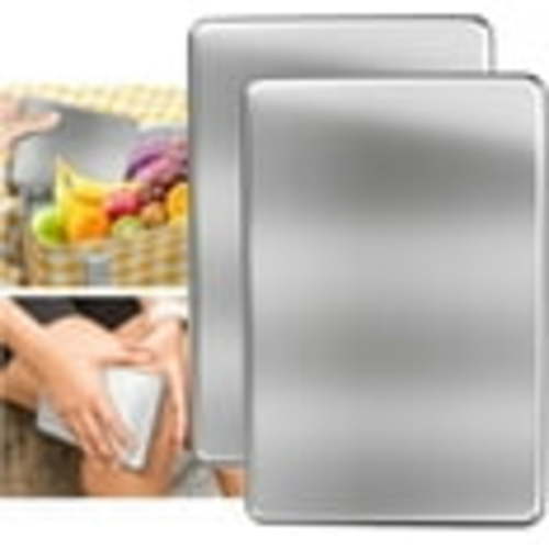 Triani 1Pcs Ice Packs for Lunch Boxes 7*4.5 Inch Reusable Stainless Steel Ice Packs Metal Bento Box Ice Packs Keep Food and Drinks Fresh and Cool