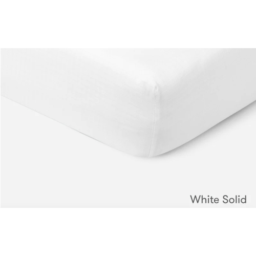 Breathable, Organic Cotton Sheets (2-pack)-white solid