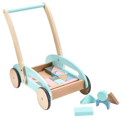 Childlike Behavior Baby Walker Push Toy - Baby Push Walker with Wheels - Push Walkers for 1 Year Old - Push Toy with Building Blocks for Babies, Toddler Kids - Baby Walker Toy - Step Walking Act