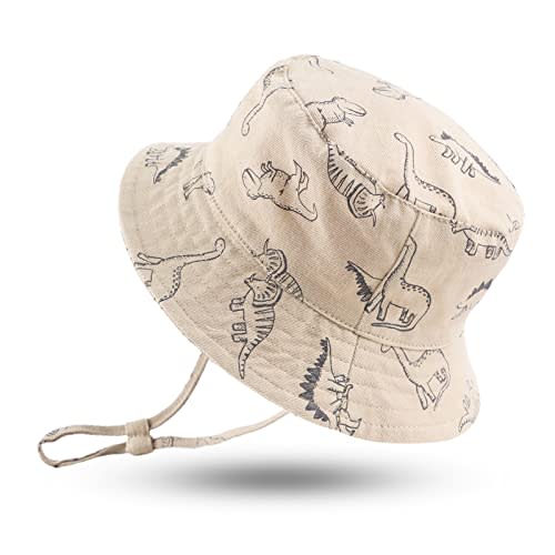 Dinosaur Baby Boys Sun Hat Cotton Toddler Girls Bucket Hats Summer Sun Protect Cap for Kids