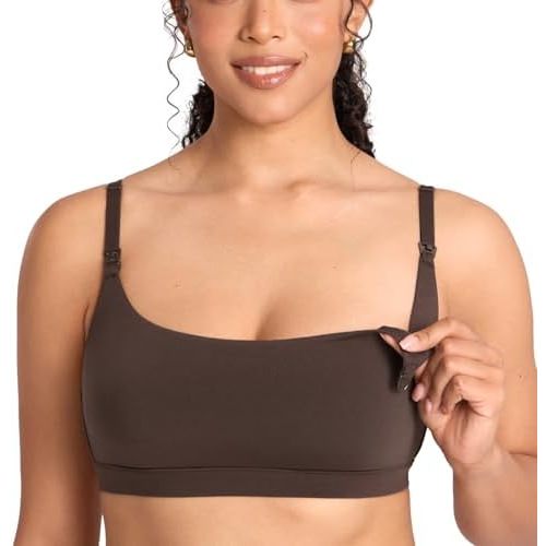 MOMANDA Cotton Nursing Bras for Breastfeeding Wireless Nursing Sleep Bralettes Ultra Soft