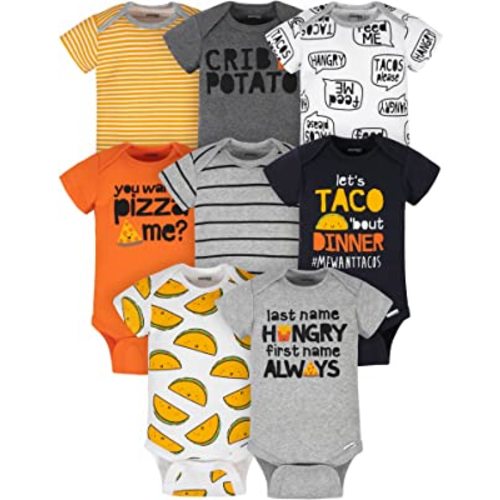 Onesies Brand baby-boys 8-pack Short Sleeve Mix & Match Bodysuits