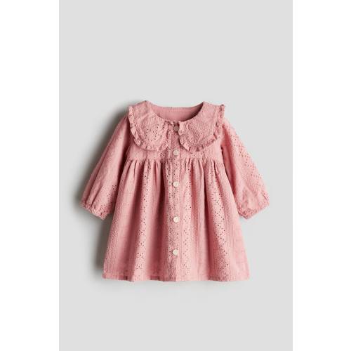 EYELET EMBROIDERED COTTON DRESS