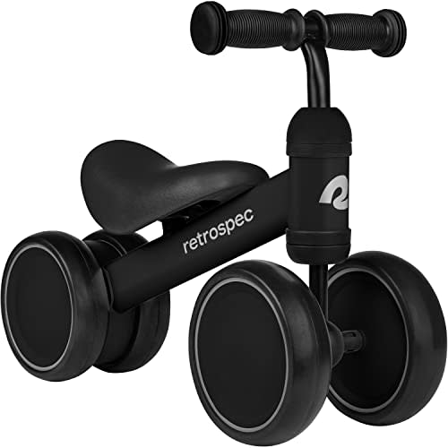 Retrospec Cricket Baby Walker Balance Bike with 4 Wheels - Ride On Toys for Boys and Girls - One Size