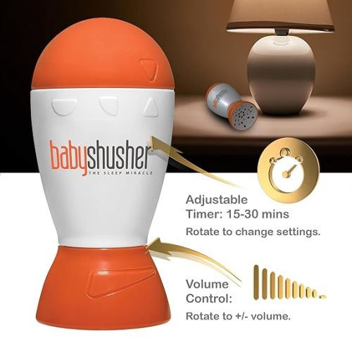 Baby Shusher - The Original | Portable Sound Machine for Babies | Sleep Soother | Used by Pediatricians | Human Shhhh Sound | Attaches to Stroller | Shusher | Newborn Essentials | Baby Shower Registry - Single - Baby Shusher