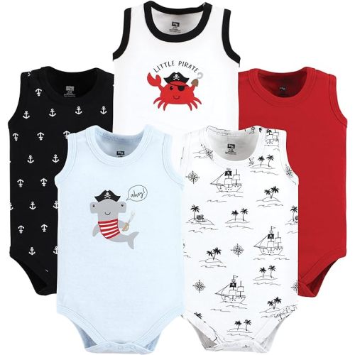 Hudson Baby Unisex Baby Cotton Sleeveless Bodysuits - 3-6 Months